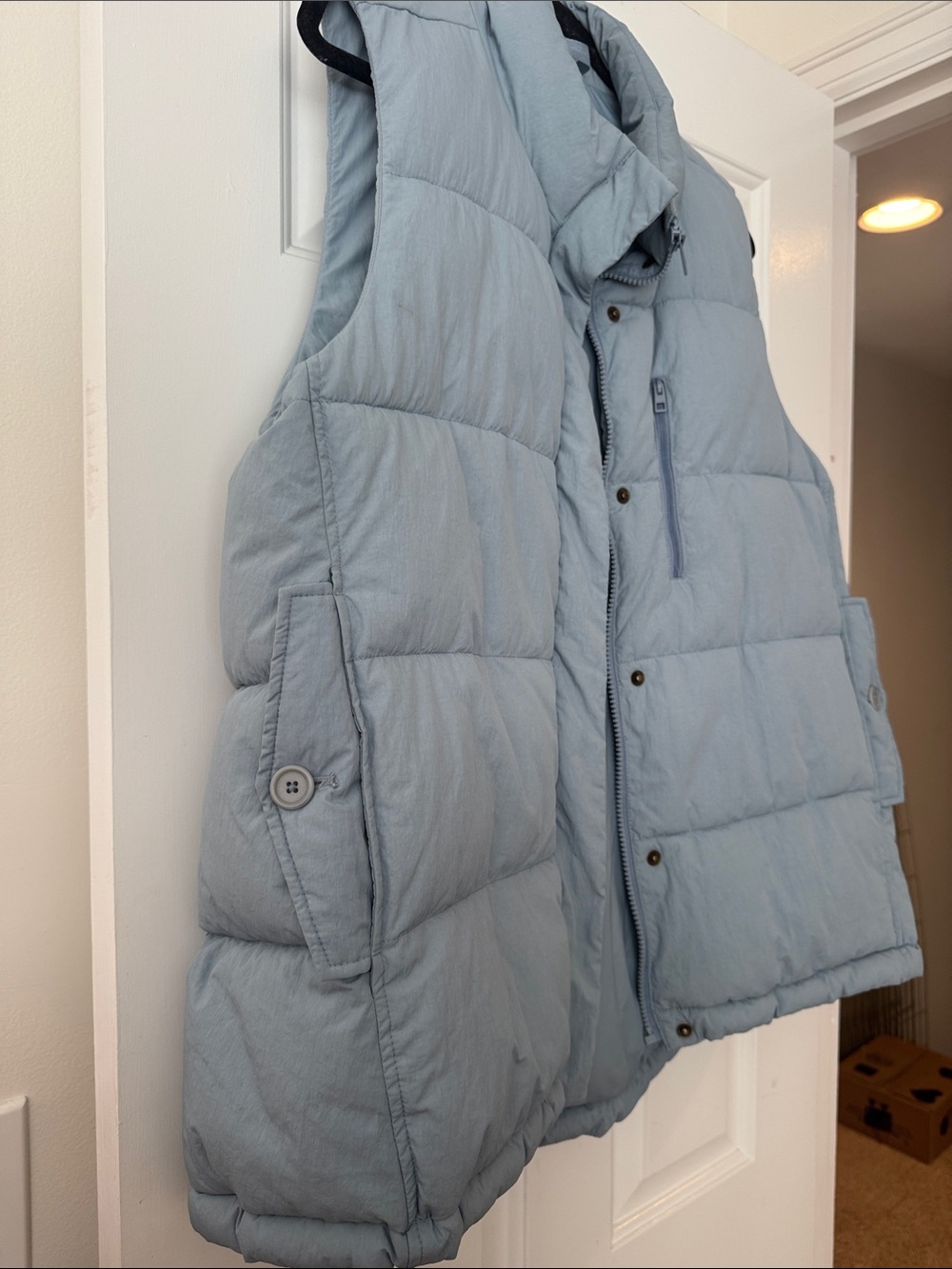 Madewell women's Pale Blue Quilted Puffer Vest